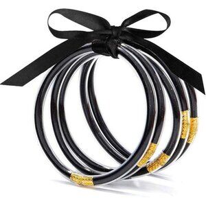 Glitter Jelly Bangles Bracelets Set Glitter Filled Jelly Silicone